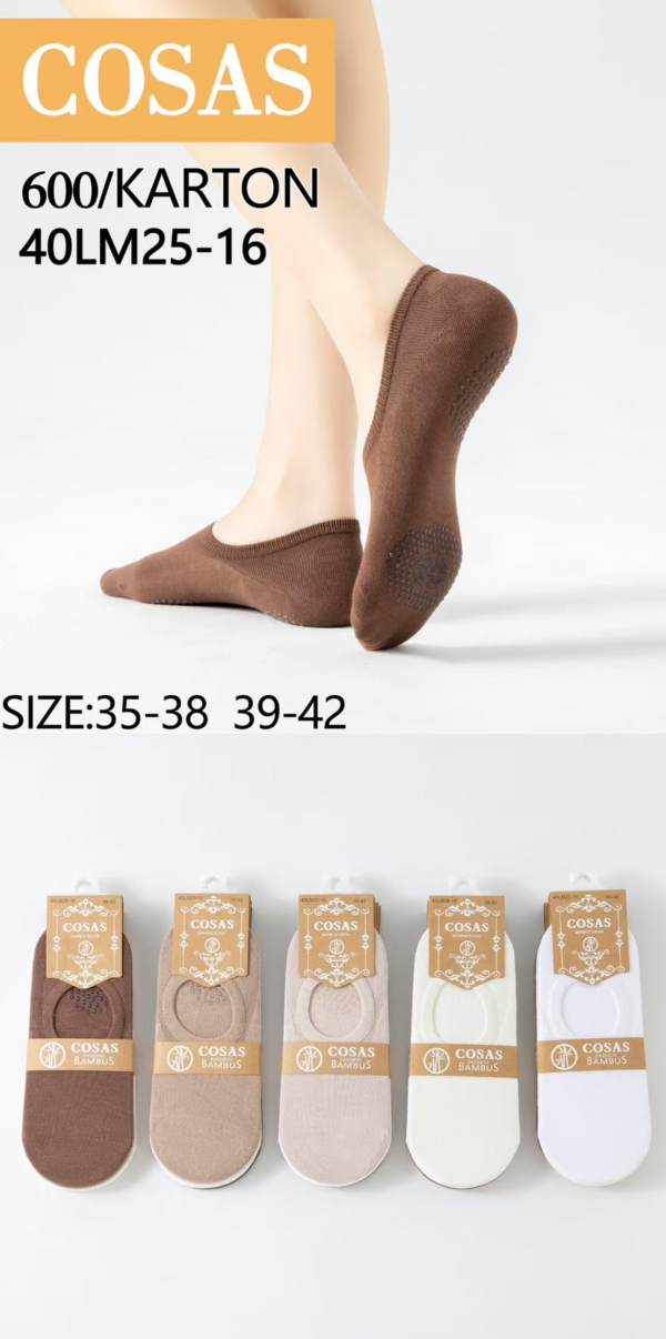 Stopki damskie Roz 35-42, Mix kolor Paczka 40 szt